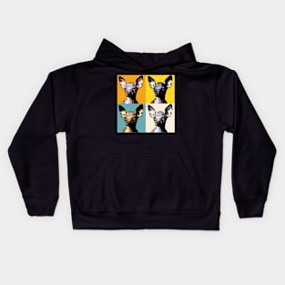 Pop Retro Xoloitzcuintli Art - Cute Puppy Kids Hoodie